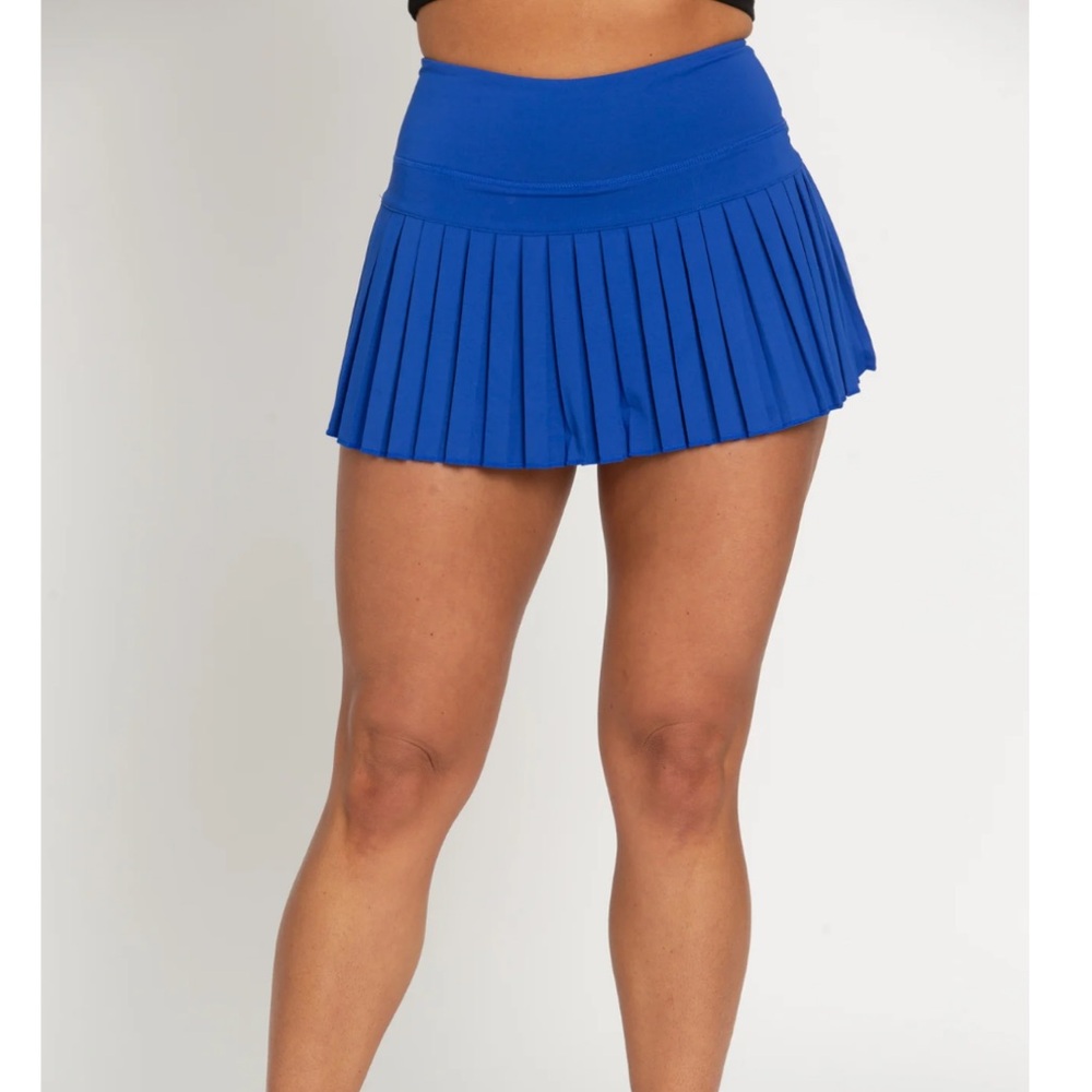 Blue Pleated Tennis Skirt